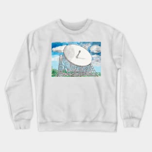 Lovell Telescope at Jodrell Bank Crewneck Sweatshirt